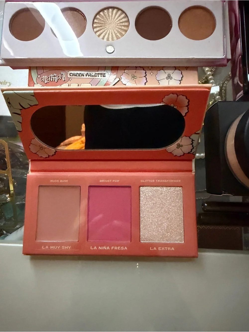 EYES AND CHEEKS SET!OFRA Viva Las Cheekas & Signature Palette Luxe - Pink Peach